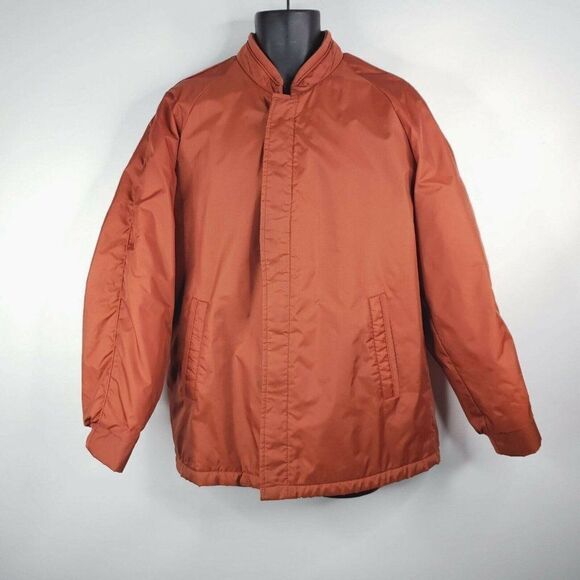 Vintage 70s Sears Outerwear Rust Orange Jacket L - Picture 2 of 8